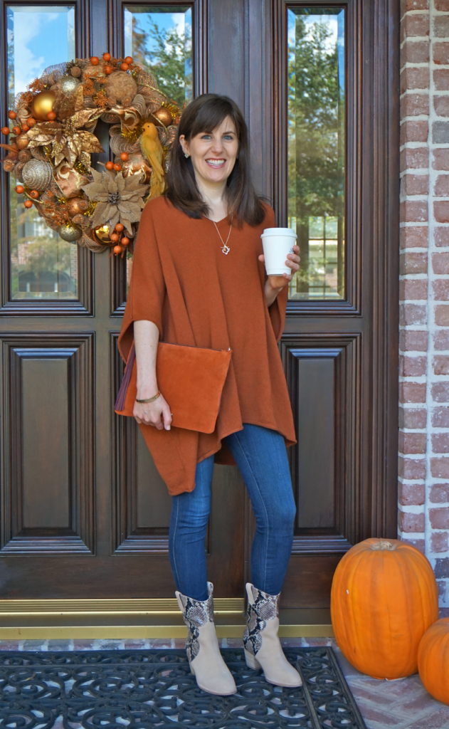 Burnt Orange Poncho